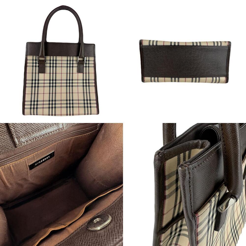 Burberry handbag canvas leather brown beige - Picture 3 of 4